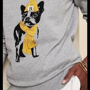 Banana Republic | Long Sleeve Crew Neck Dog Sweater
